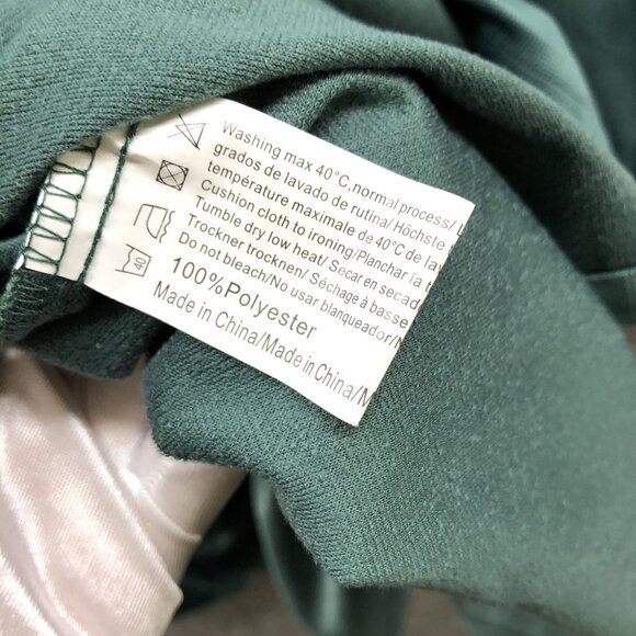 Airshiner Girls Size 10 Green Velvet Dress Long Sleeve Ruffle Holiday Fall 140 - Picture 7 of 10